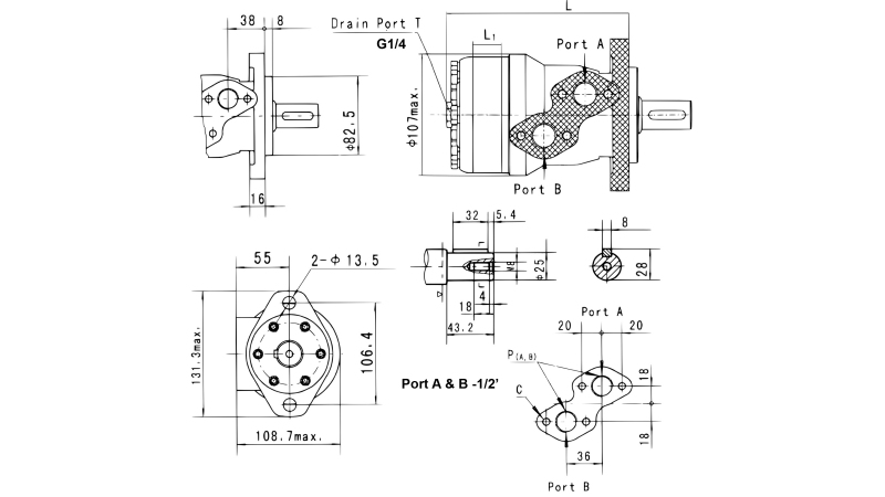 HÜDRAULILINE MOOTOR MR 25 ECO (ALSG2-L-25)