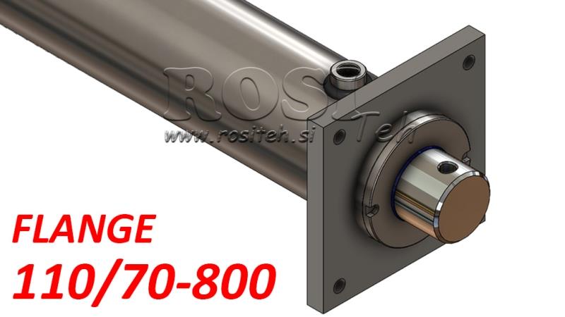 CILINDRO HIDRÁULICO COM PLACA DE MONTAGEM 110/70-800