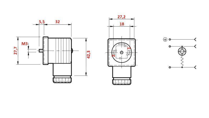 CONECTOR ELÉTRICO LED 12-24 V DC