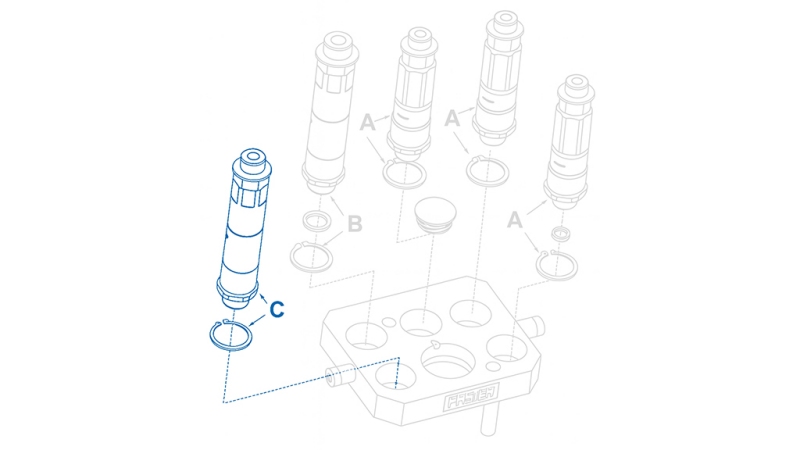 CONECTOR RÁPIDO MACHO PARA MULTI-FASTER 9/16 3PLK 3PLV C PARTE MÓVEL