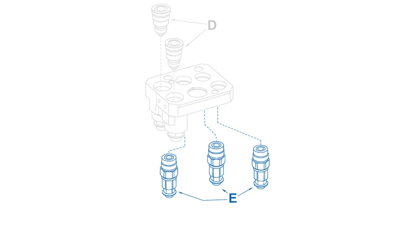 CONECTOR RÁPIDO FEMEA PARA MULTI-FASTER 3/8 3PLK 3PLV PARTE FIXA