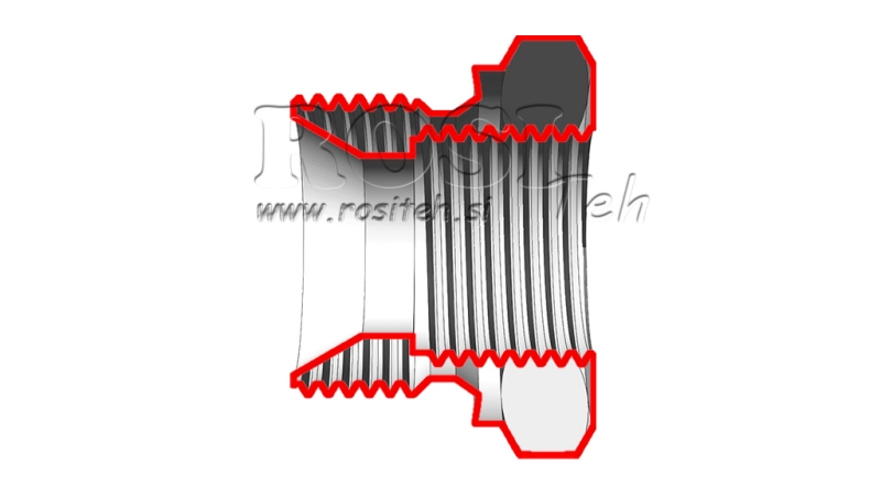 ADAPTADOR HIDRÁULICO MACHO-FÊMEA 3/8-1/4