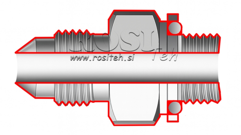 REDUTOR HIDRÁULICO  9/16 JIC74°-1/4 GAS