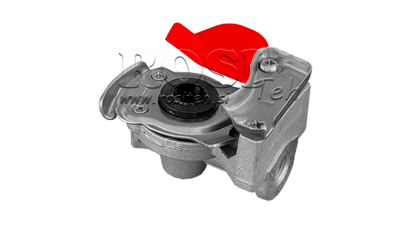 ACOPLAMENTO RÁPIDO MASCULINO PARA AR VERMELHO COM VÁLVULA