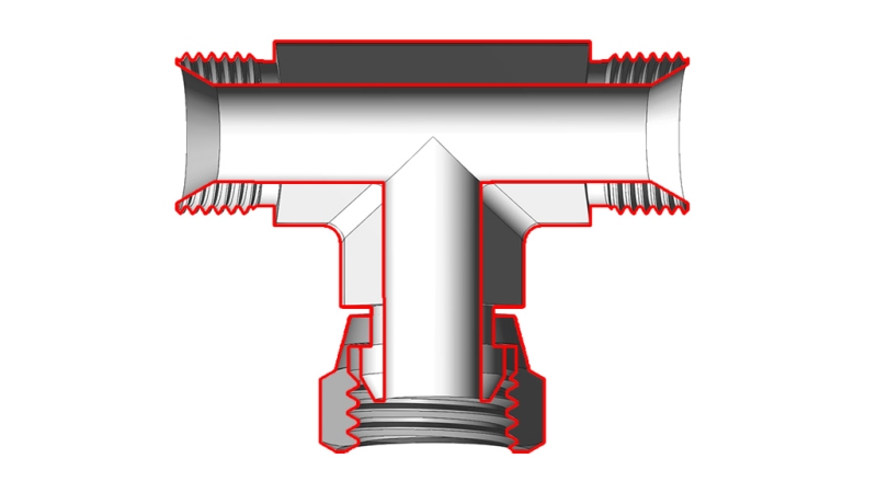 HIDRAVLIČNI T KOM Z VRTLJIVO MATICO CENTRALNO BSP 1/4
