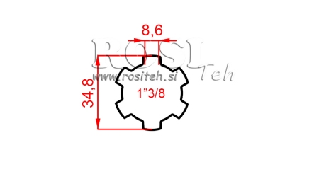 EIXO CARDÃ ESTRIADO 1-3/8 (1000 mm)