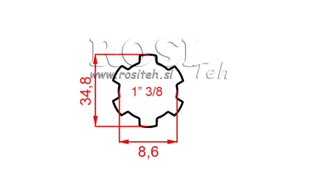 ADAPTADOR CARDÃ 1-3/8 STANDARD (250 mm)