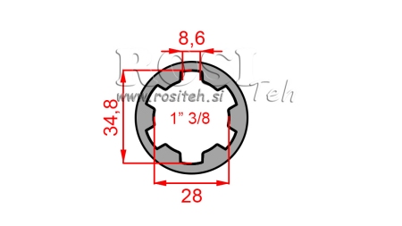 ADAPTADOR CARDÃ COM PINO 1-3/8 (130 mm)