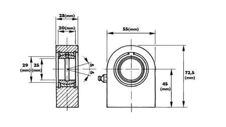 rolamento de solda plano com lubrificação fi 25/55