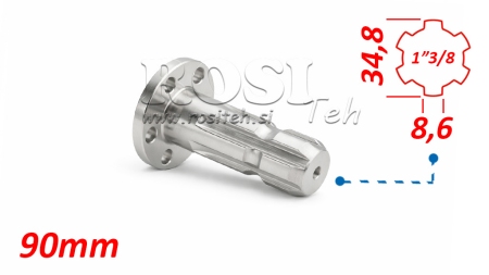 ADAPTADOR CARDÃ COM FLANGE 6 FUROS 1-3/8 (90 mm)