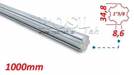 EIXO CARDÃ ESTRIADO 1-3/8 (1000 mm)