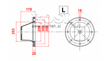 FLANGE HIDRÁULICA - BELL LS350-L3511 (EM11-22KW/GR2)