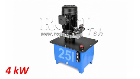 MINI POWER-PACK HIDRÁULICO 380V AC (4 kW) - 8 cc - 12 lit/min - tanque 25 lit
