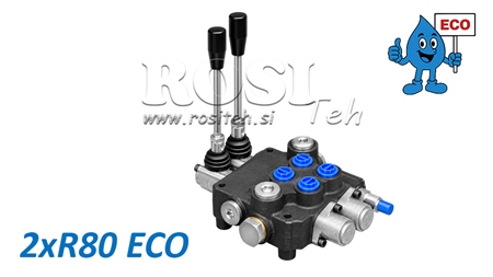 VÁLVULA HIDRÁULICA MANUAL – DISTRIBUIDOR DE 2 SECÇÕES 2xR80 ECO