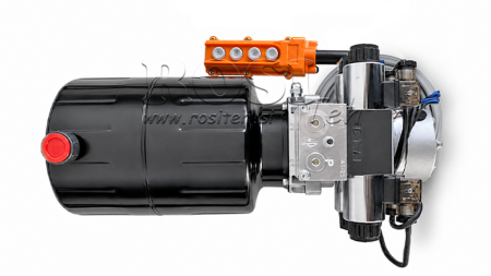 MINI POWER-PACK HIDRÁULICO 24V DC - 2.2kW = 2.1cc - 8 lit - 2x unidade de ação dupla (metal)