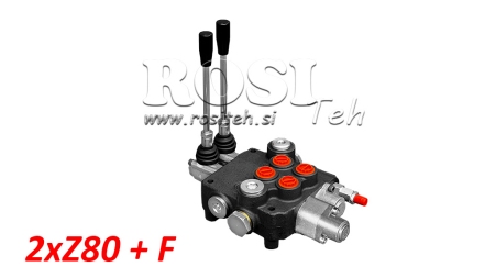 VÁLVULA HIDRÁULICA 2XP80 + FLUTUANTE