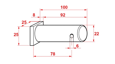 PINO PARA FORQUILHA 22X90