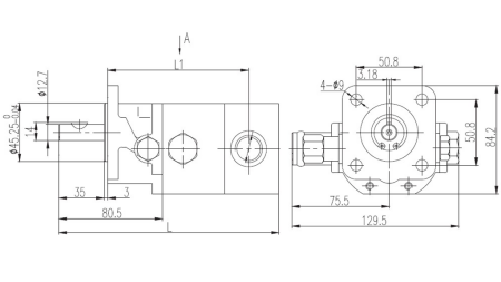 BOMBA HIDRÁULICA HI-LO 16GPM 12.9 CCM + 4.1 CCM DIREITA
