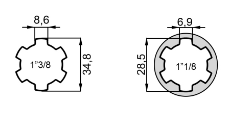 ADAPTADOR CARDÃ ADAPTADOR DE 1-1/8 PARA 1-3/8 (76 mm)