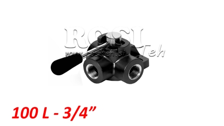 VÁLVULA MANUAL DE 3 PORTAS DF 3/4 - 100LIT