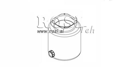 RESERVATÓRIO METÁLICO ROLLO PP 6 LITROS HORIZONTAL-VERTICAL