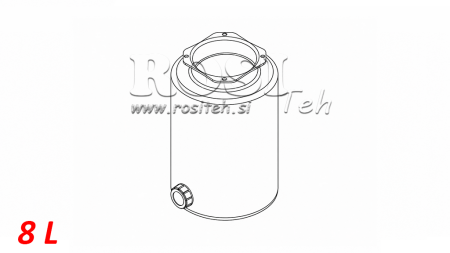 TANQUE METÁLICO ROLL PP 8 LITROS HORIZONTAL-VERTICAL