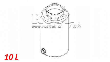 TANQUE METÁLICO ROLL PP 10 LITROS HORIZONTAL-VERTICAL