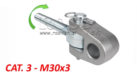 PONTEIRA DE FORQUILHA ROSCADA CAT.3 M30X3