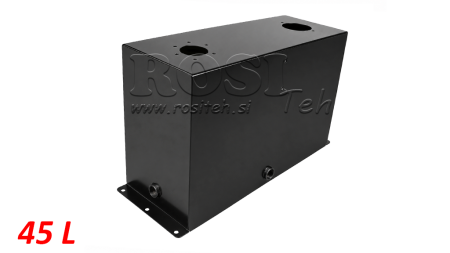 TANQUE METÁLICO 45 LITROS CUBE 400X255X600MM PREPARAÇÃO PARA FILTRO DE RETORNO