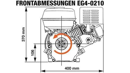motor a gasolina EG4-200cc-5.10kW-3.600 RPM-H-KW20x53-partida manual