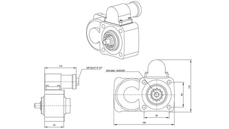 Dimensões DO MOTOR HIDRÁULICO - ZF2