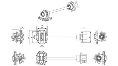 Dimensões DE SAÍDA PARA BOMBA HIDRÁULICA - SCANIA GRS 905