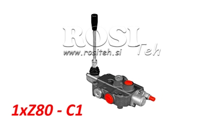 VÁLVULA HIDRÁULICA 1XZ80 + CILINDRO DE AÇÃO SIMPLES C1