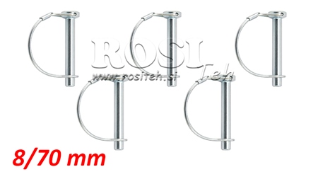 KIT DE PINOS-TRAVA COM ARGOLA Φ 8/70 MM (5PCS)