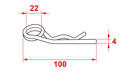 CONTRAPINO COM MOLA DUPLA Φ 4 MM (5PCS)