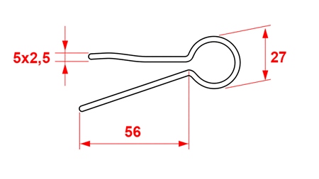 CONTRAPINO AGRÍCOLA 5X2.5 (5PCS)