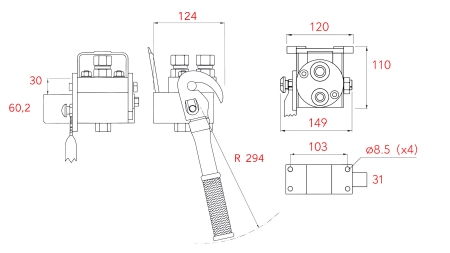 ACOPLAMENTO MULTI-FASTER 2 VIAS BSP 1/2 PARTE MÓVEL