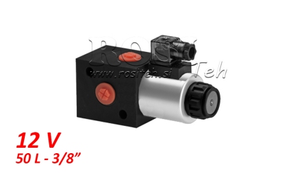 VÁLVULA TRÊS VIAS 3/8 12V - 50LIT