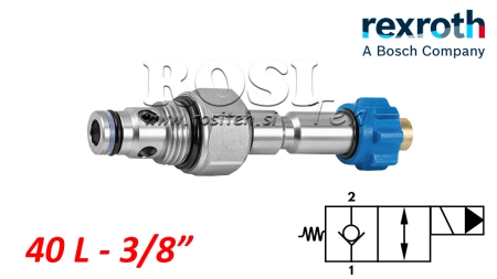 CONTROLADOR ELETROMAGNÉTICO HIDRÁULICO FECHADO PARA VÁLVULA DE 2 VIAS REXROTH 3/8 40-LIT