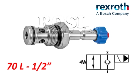 CONTROLADOR ELETROMAGNÉTICO HIDRÁULICO FECHADO PARA VÁLVULA DE 2 VIAS REXROTH 1/2 70-LIT