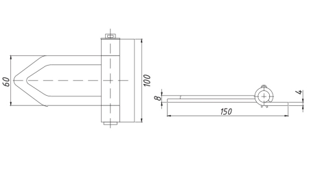 HINDA DO PAINEL LATERAL DE REBOQUE TRIANGULAR - GRANDE