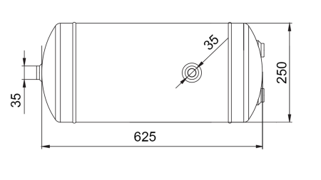 RESERVATÓRIO DE FREIO A AR 30 LIT 625X250 ECO