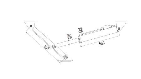 HIDRAVLIČNA NOGA DVOSMERNA 380mm - 3.100kg