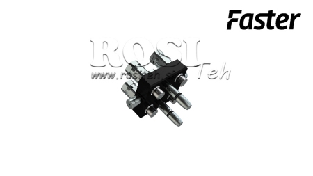 ACOPLAMENTO MULTI-FASTER 3 VIAS BSP 1/4 PARTE MÓVEL (UMA ALAVANCA)