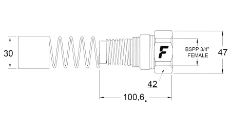 CONECTOR RÁPIDO FEMEA PARA MULTI-FASTER 3/4 PARTE FIXA