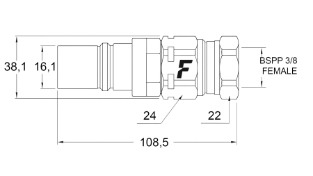 CONECTOR RÁPIDO MACHO PARA MULTI-FASTER 1/4 PARTE MÓVEL