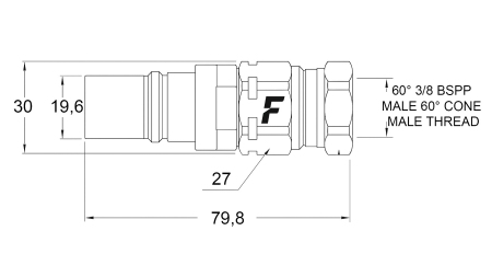 CONECTOR RÁPIDO MACHO PARA MULTI-FASTER PARTE MÓVEL