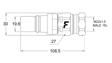 CONECTOR RÁPIDO MACHO PARA MULTI-FASTER 3/8 PARTE MÓVEL