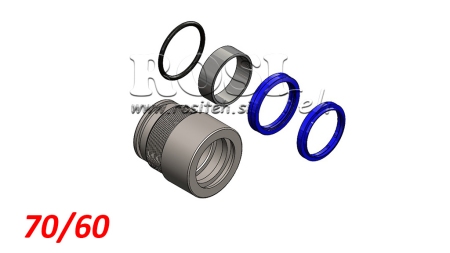 KIT DE VEDAÇÃO PARA CILINDRO HIDRÁULICO MONO 70/60