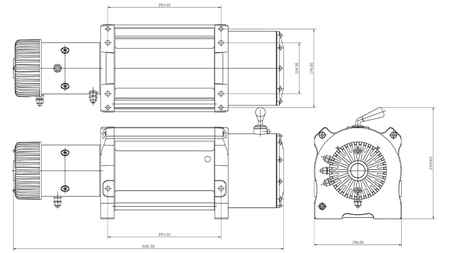 24 V GUINCHO ELÉTRICO RS-20000 - 9100 KG - CABO DE AÇO - ECO